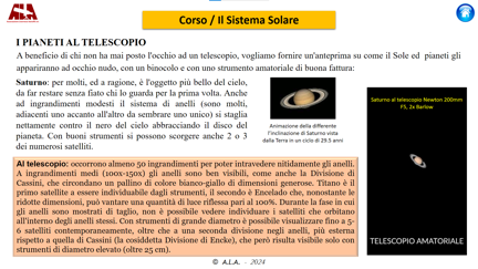 I pianeti al telescopio